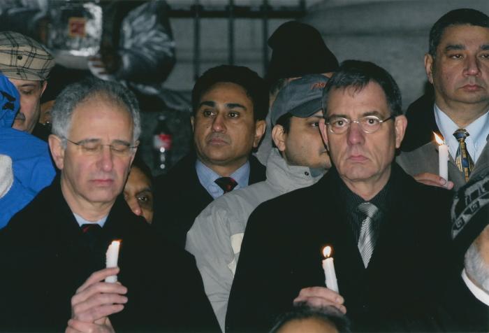 [Candle vigil at the Vancouver Art Gallery]