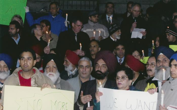 [Candle vigil at the Vancouver Art Gallery]