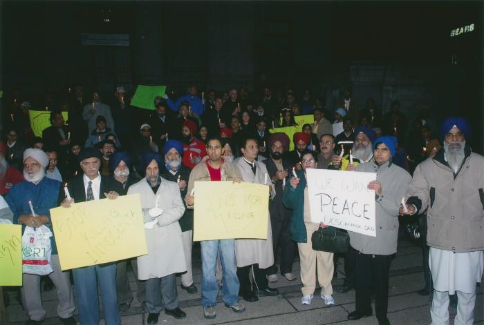 [Candle vigil at the Vancouver Art Gallery]