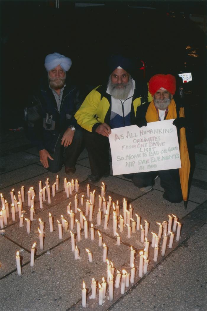 [Candle vigil at the Vancouver Art Gallery]