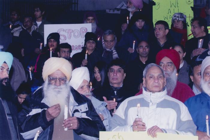 [Candle vigil at the Vancouver Art Gallery]