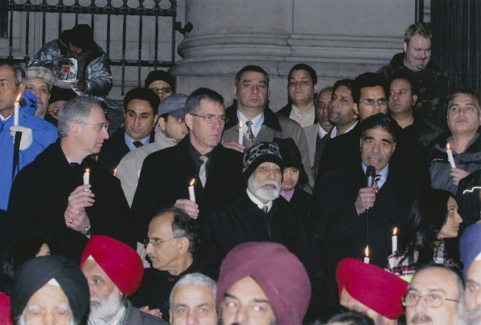 [Candle vigil at the Vancouver Art Gallery]