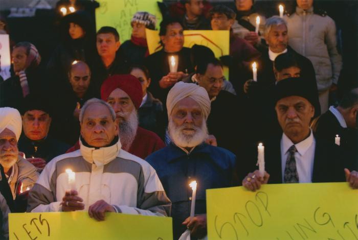 [Candle vigil at the Vancouver Art Gallery]