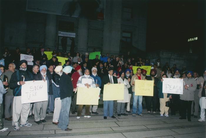 [Candle vigil at the Vancouver Art Gallery]