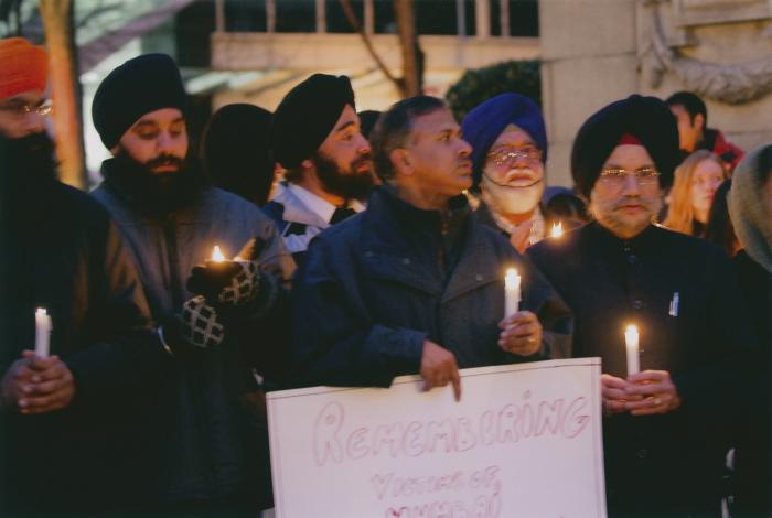 [Candle vigil at the Vancouver Art Gallery]