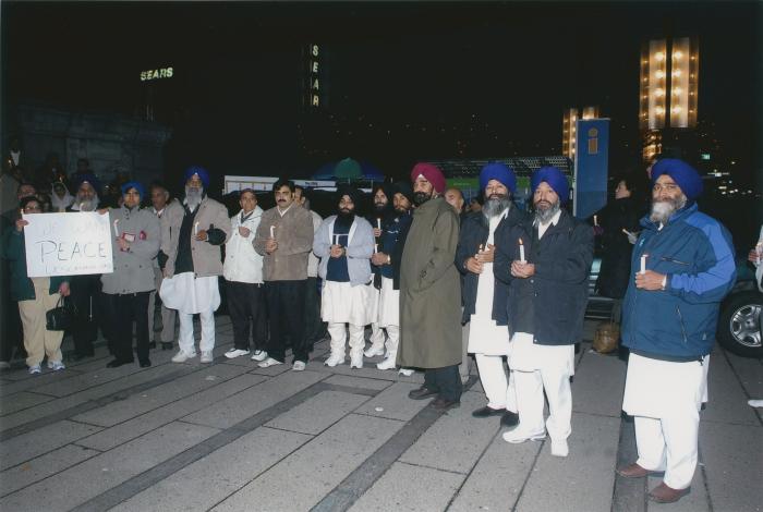 [Candle vigil at the Vancouver Art Gallery]