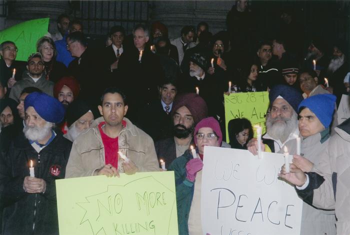 [Candle vigil at the Vancouver Art Gallery]