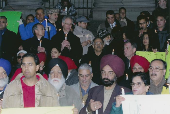 [Candle vigil at the Vancouver Art Gallery]