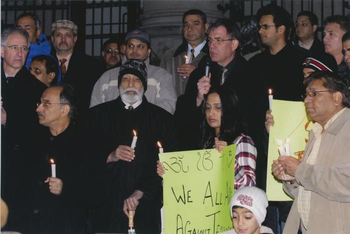[Candle vigil at the Vancouver Art Gallery]