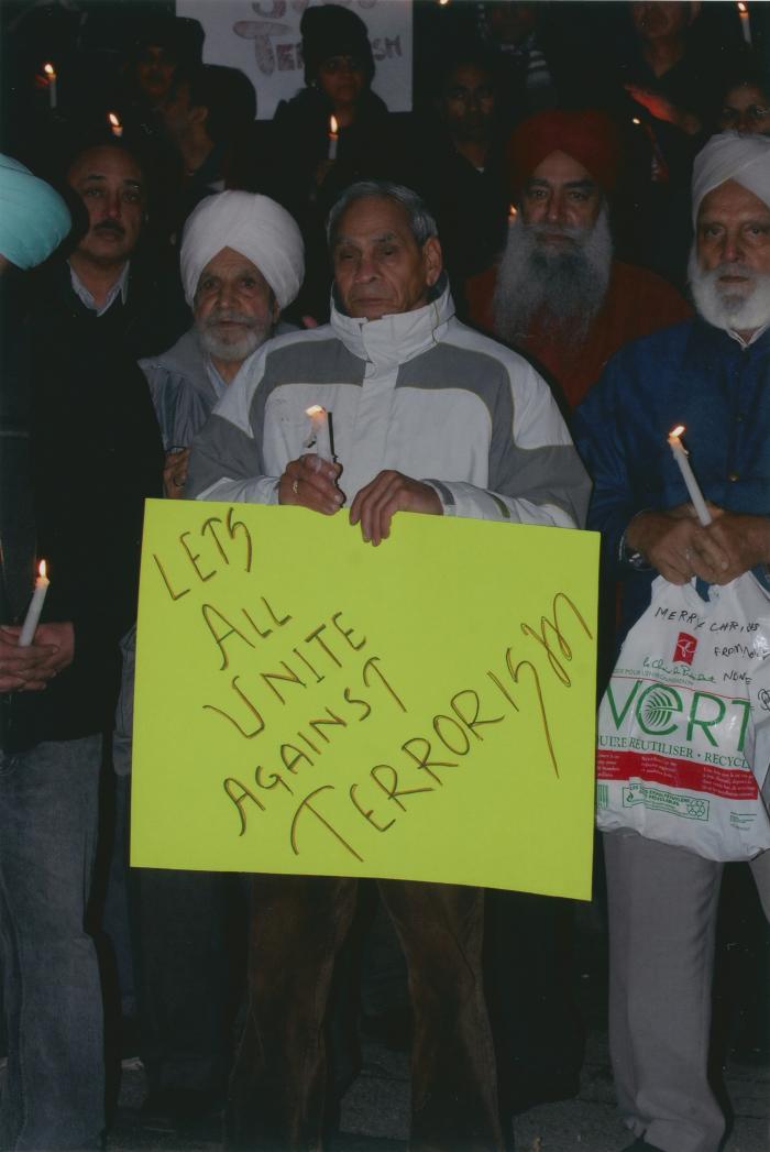 [Candle vigil at the Vancouver Art Gallery]