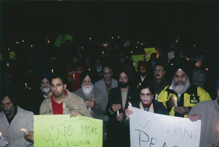 [Candle vigil at the Vancouver Art Gallery]