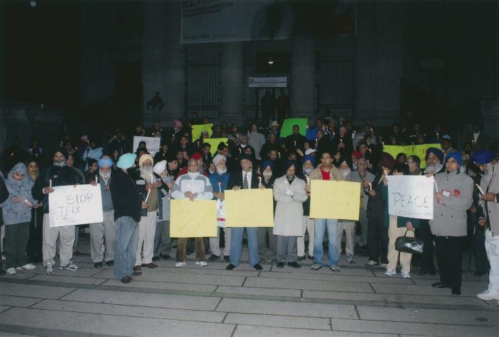 [Candle vigil at the Vancouver Art Gallery]