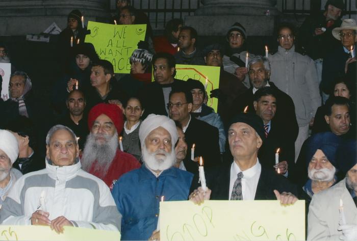 [Candle vigil at the Vancouver Art Gallery]