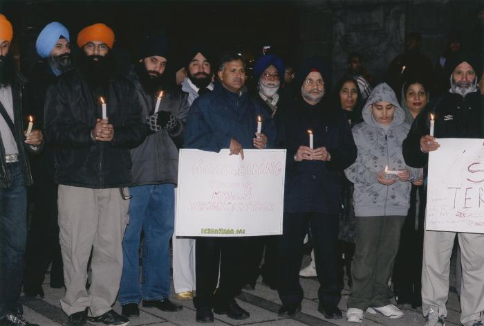 [Candle vigil at the Vancouver Art Gallery]