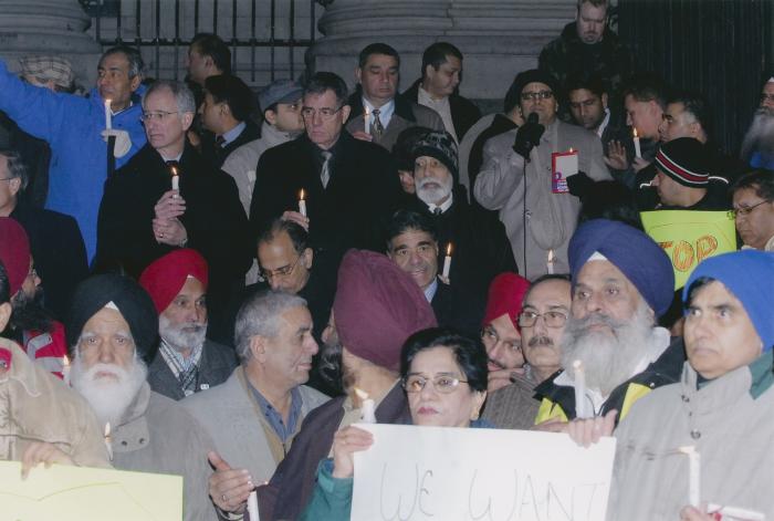 [Candle vigil at the Vancouver Art Gallery]