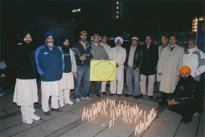 [Candle vigil at the Vancouver Art Gallery]