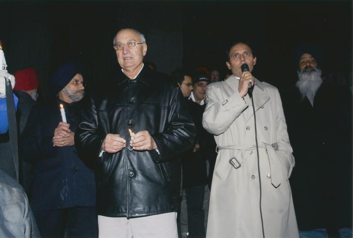 [Candle vigil at the Vancouver Art Gallery]