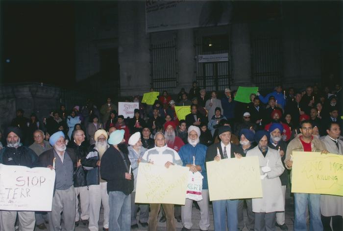 [Candle vigil at the Vancouver Art Gallery]