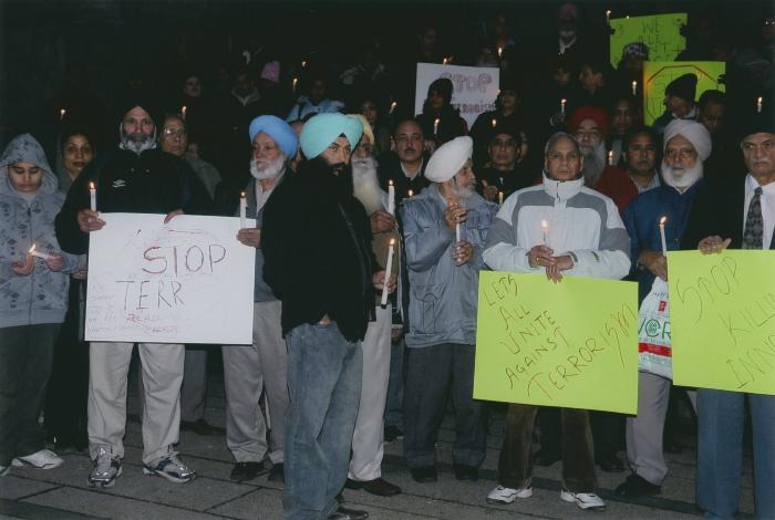 [Candle vigil at the Vancouver Art Gallery]