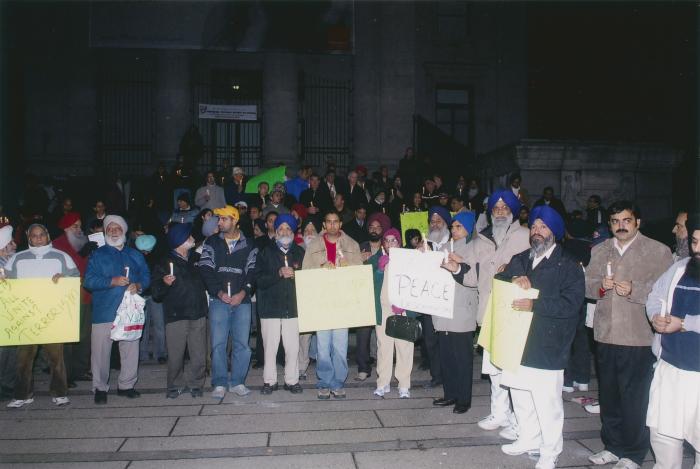 [Candle vigil at the Vancouver Art Gallery]