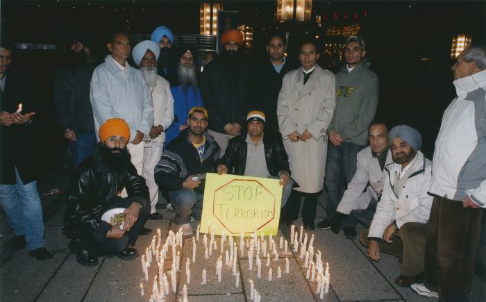 [Candle vigil at the Vancouver Art Gallery]