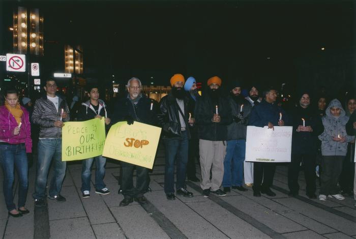 [Candle vigil at the Vancouver Art Gallery]