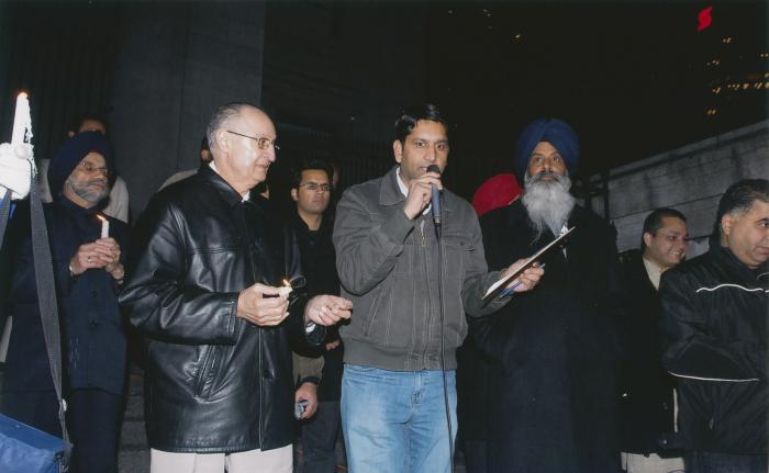 [Candle vigil at the Vancouver Art Gallery]