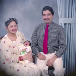 [Group portrait of L. Singh and family]