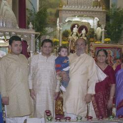 [Photo of Balbir Dhami, Inderjit Neger and wedding guests]
