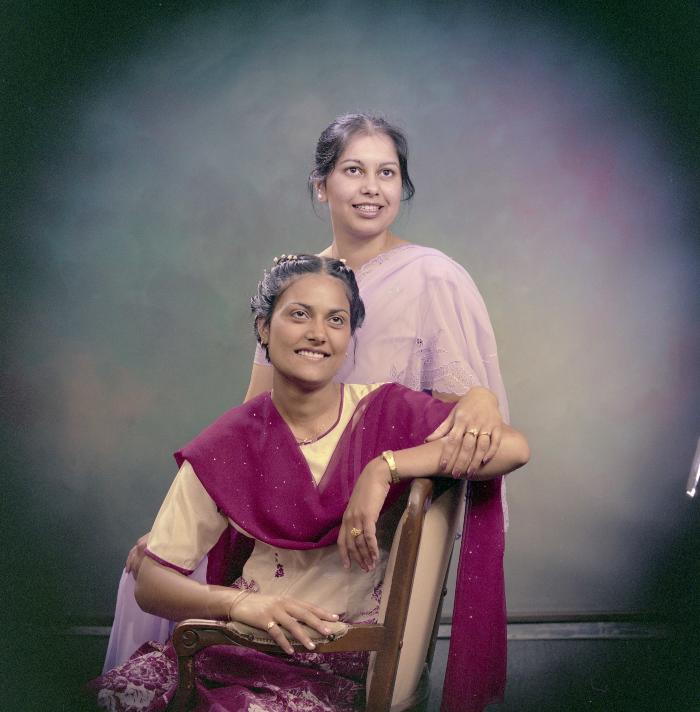 [Portrait of Kim Sandhu and an unidentified woman]