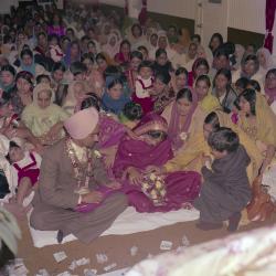 [Photo of Surinder Gill, G.K. Sidhu and the wedding guests]
