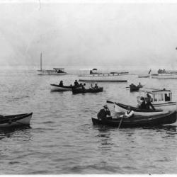 Spectators in small boats in the Vancouver harbour during the Komagata Maru incident