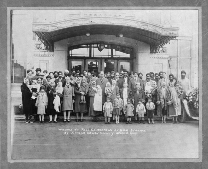 Welcome to Revd. C. F. Andrews at G. N. R. Station by Khalsa Diwan Society, April 5, 1929