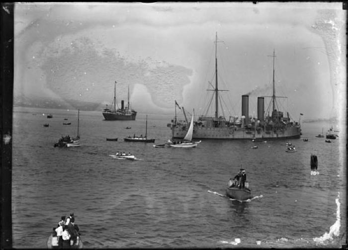 The Komagata Maru and the H.M.C.S. Rainbow in Vancouver Harbour
