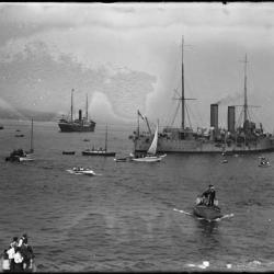 The Komagata Maru and the H.M.C.S. Rainbow in Vancouver Harbour