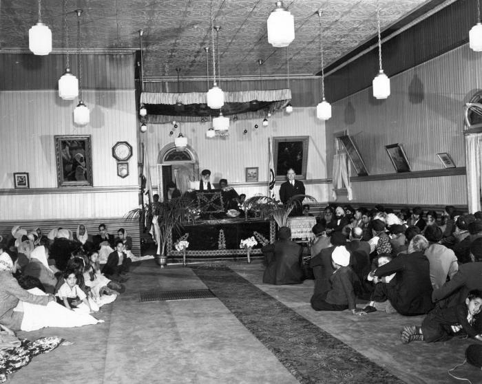 [Interior of Sikh Temple at 1866 West 2nd Avenue]