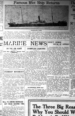 Newsclipping - Vancouver Sun: Famous riot ship returns