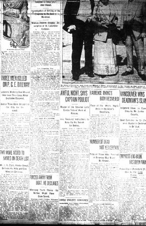 Newsclipping - Vancouver Daily Province: Hindu enquiry convenes. Page 1