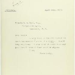 [Letter from H. H. Stevens to Malcolm Reid]