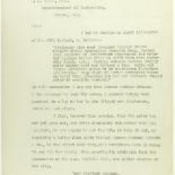Copy of letter from Reid to W. D. Scott re provision of water