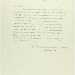 Copy of letter from J. E. Bird to C. Gardner Johnson re preparation for departure of ship