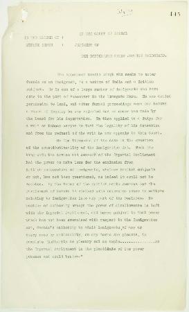 Letter from Reid to Stevens enclosing copy of judgment handed down by the Court of Appeal of British Columbia in the case of Munshi Singh