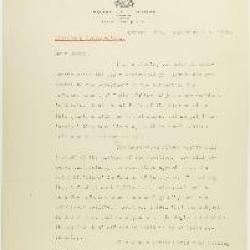 Letter from Arthur Meighen to Stevens re enfranchisement of Indian subjects. Page 1-2
