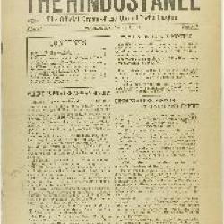 The Hindustanee Volume 1 No. 1 Page 1-8