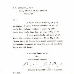 [Malcolm R. J. Reid, Dominion Immigration Agent, to William W. Cory, Deputy Minister of the Interior. With enclosures]