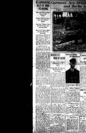 Newsclipping - Vancouver Daily Province: W. C. Hopkinson was killed by Hindu this morning