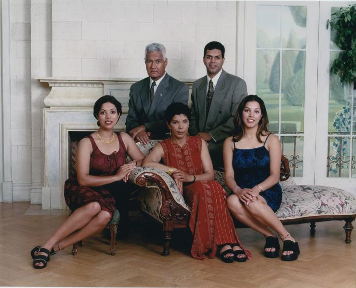[Group photo of Sabeena, Chindow, Natasha, Baldev, and Jason Sidhu]