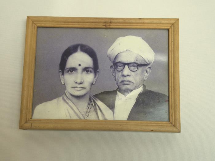 [Framed photo of a couple]