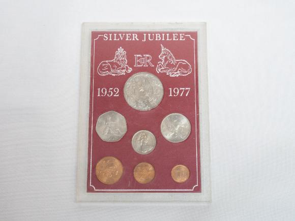 [Identity card of Arunadri Ram Sundaram];[Early Release Silver Jubilee coins, 1952 - 1977]