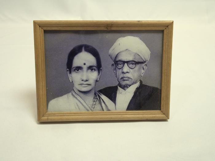[Framed photo of a couple]